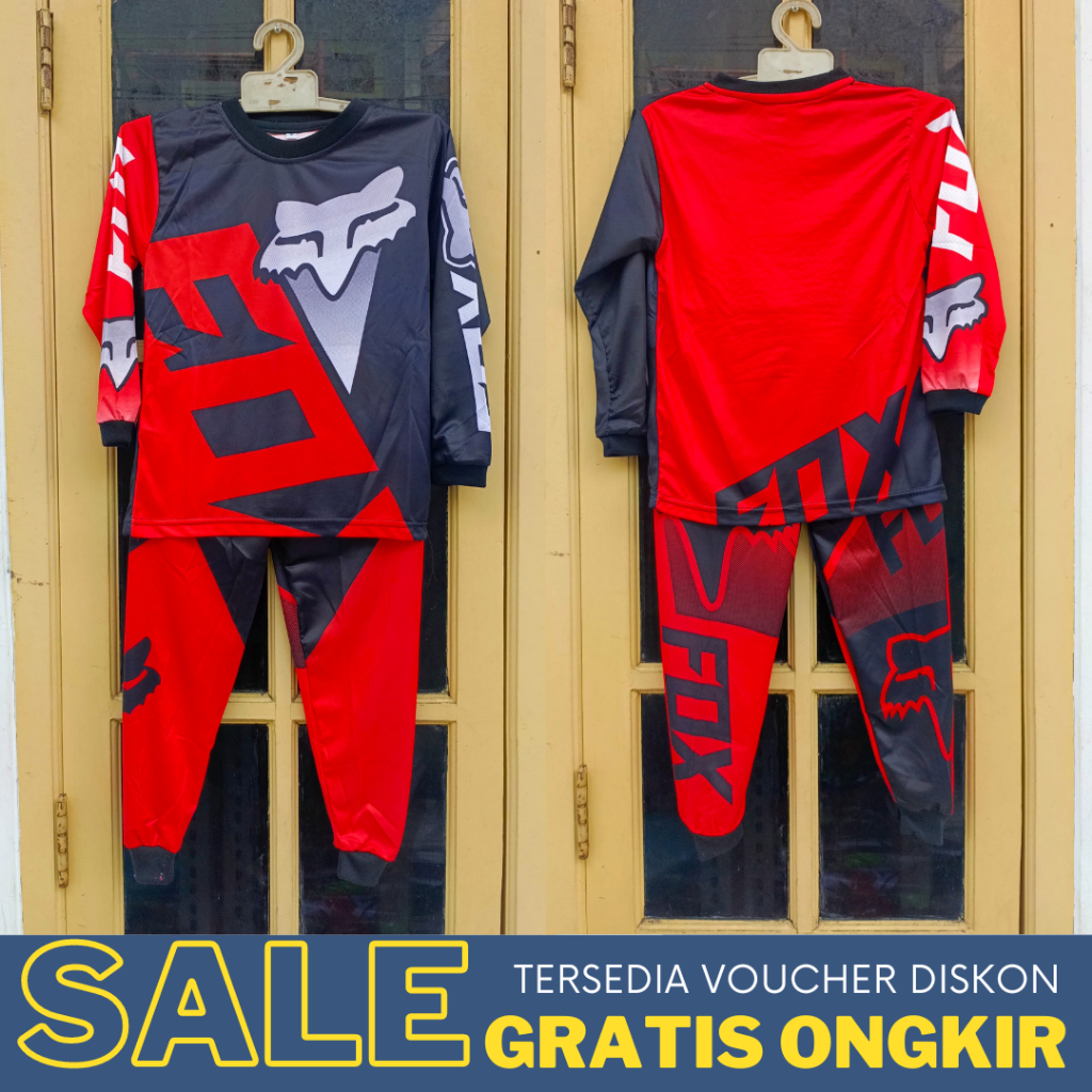 BISA COD/ setelan baju trail anak laki laki/ baju kaos motorcross/ baju sepeda anak lakilaki