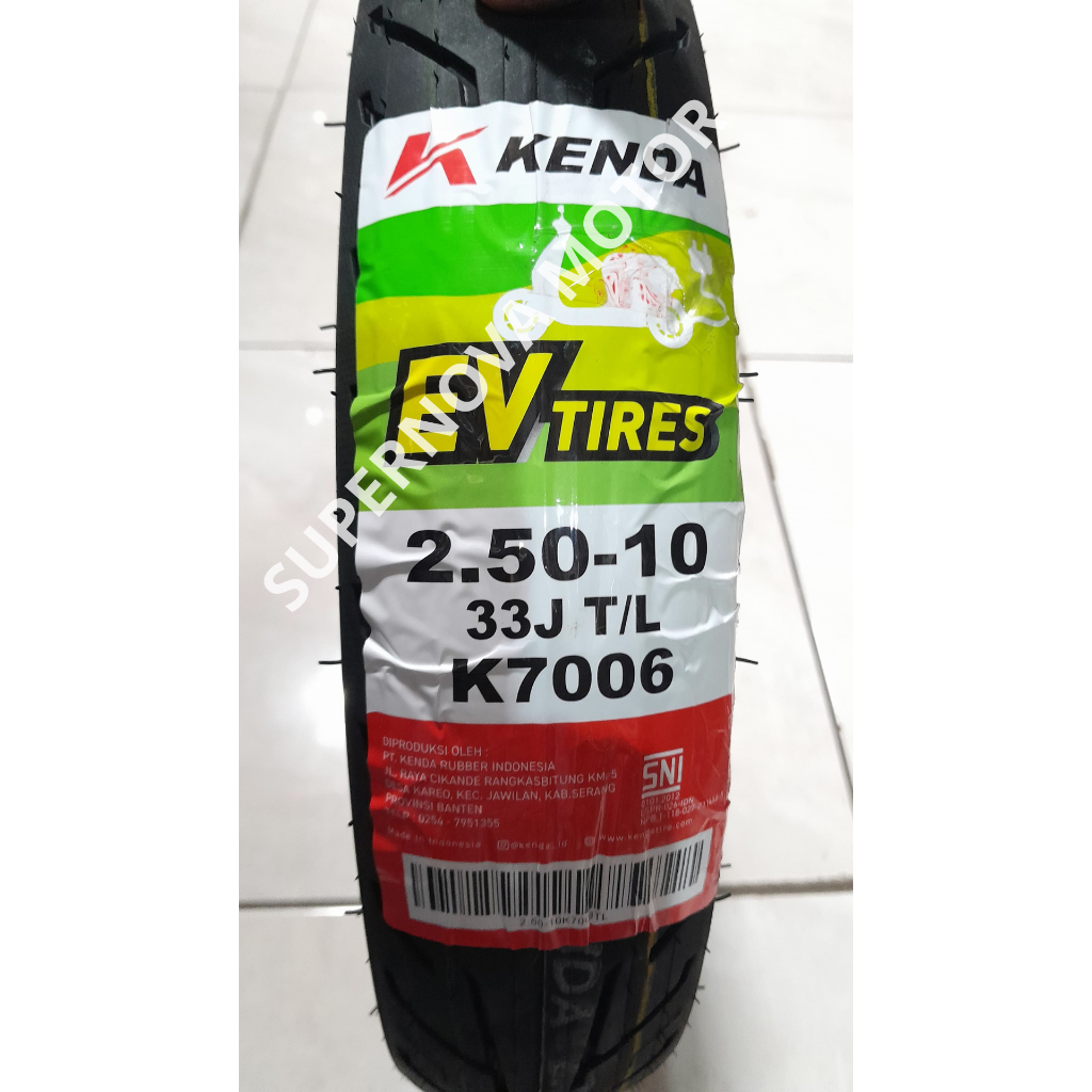 BAN LUAR MOTOR 250 RING 10 TYPE K7006 MERK KENDA
