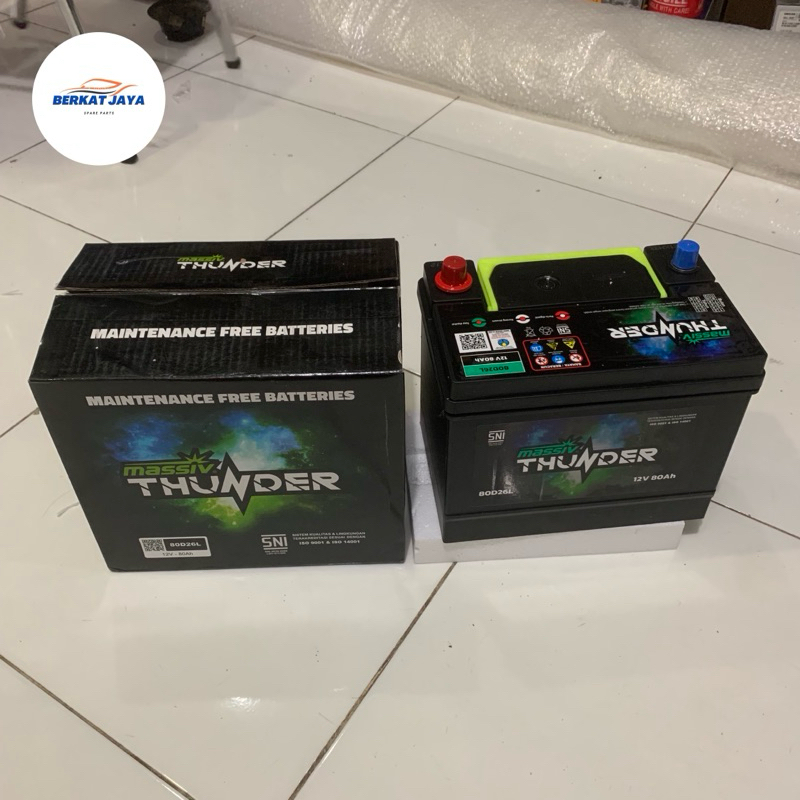 Aki Massiv Thunder 80D26L 80 Ah Innova/Fortuner Diesel/Pajero