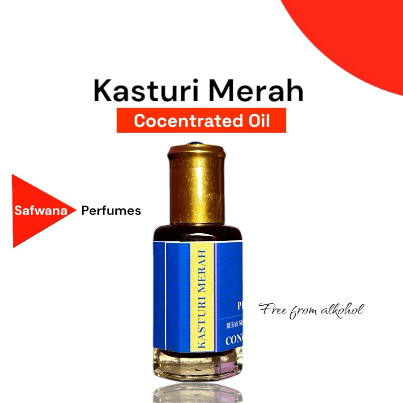 Kasturi Merah Asli 12ml Safwana parfum