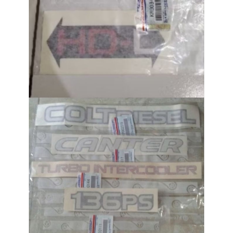 stiker coltdiesel turbointercooler canter 136ps HDL ori (5pcs)