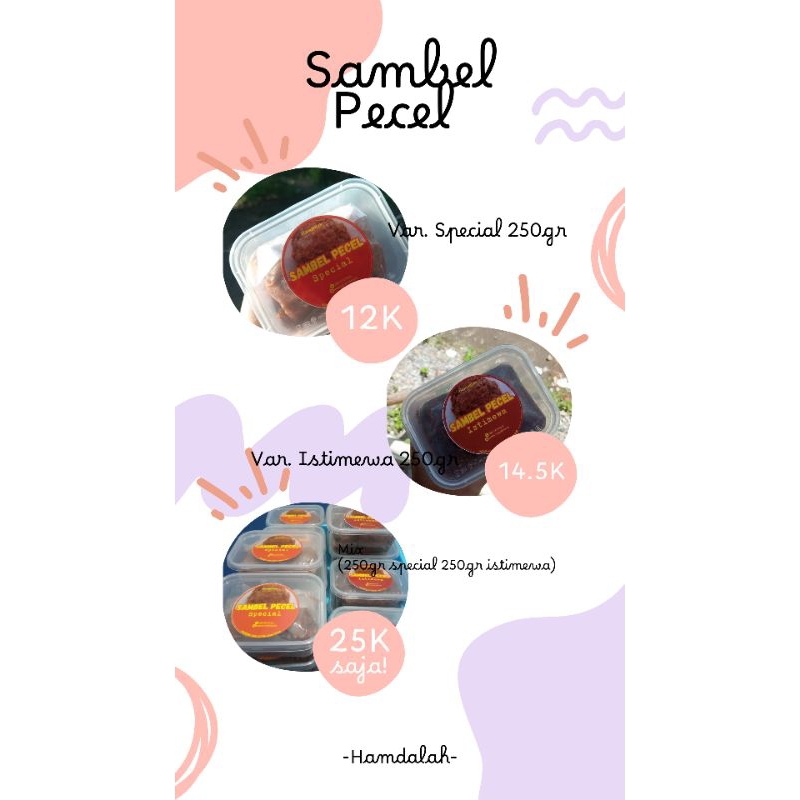 

sambel pecel khas Blitar mix varian