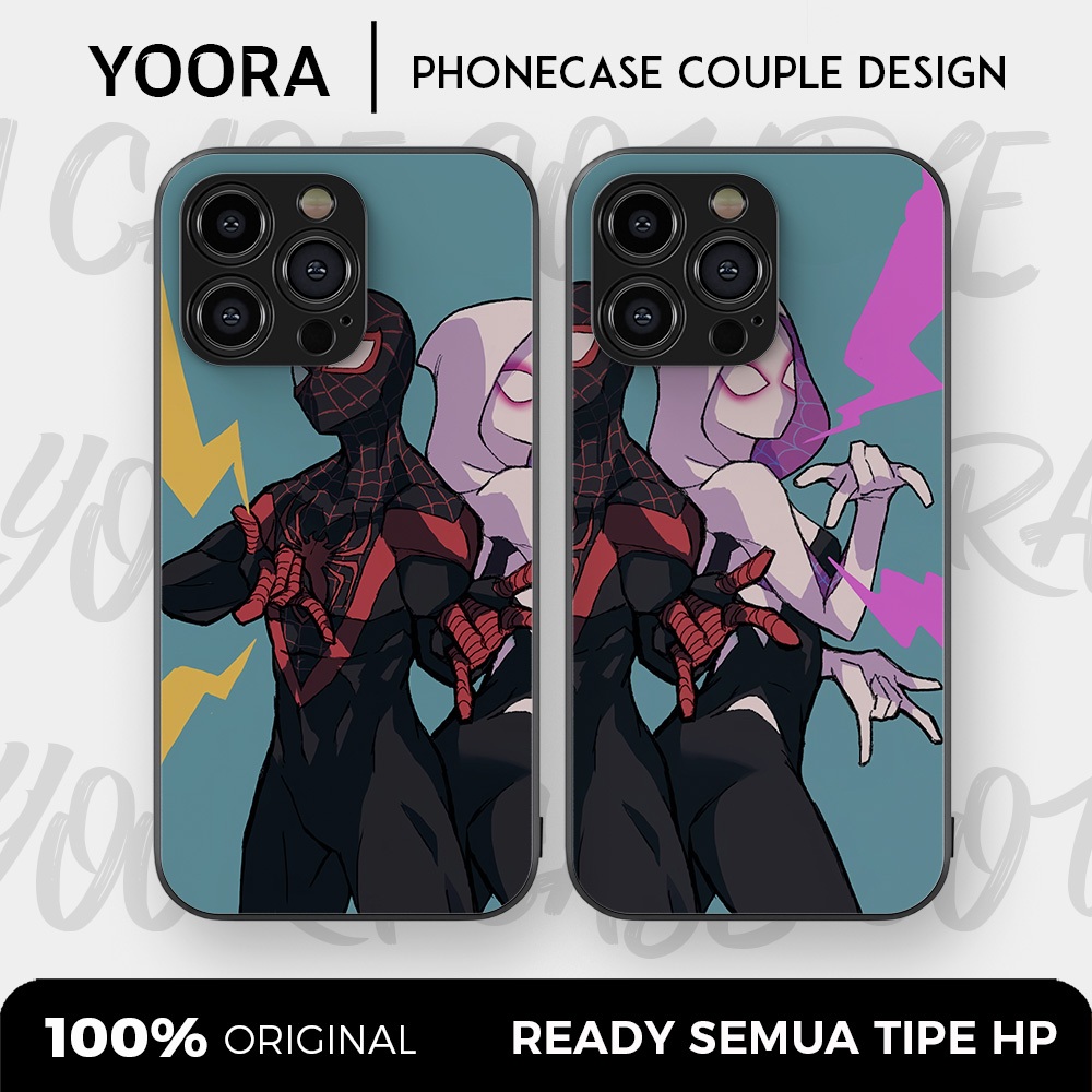 [SPI11] Custom Case Couple Spiderman Spidergwen Premium Bisa Untuk Semua Tipe Hp
