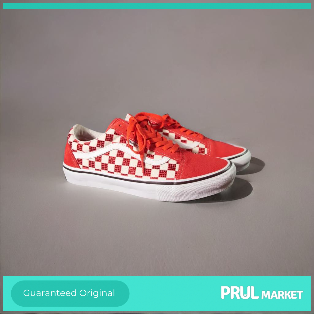 Sepatu Vans Skate Old Skool x Swarovski - BNIB ORIGINAL 43