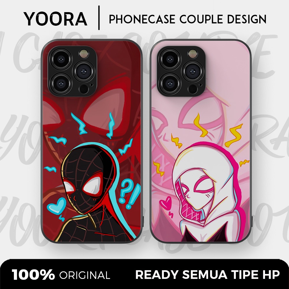 [SPI14] Custom Case Couple Spiderman Spidergwen Premium Bisa Untuk Semua Tipe Hp