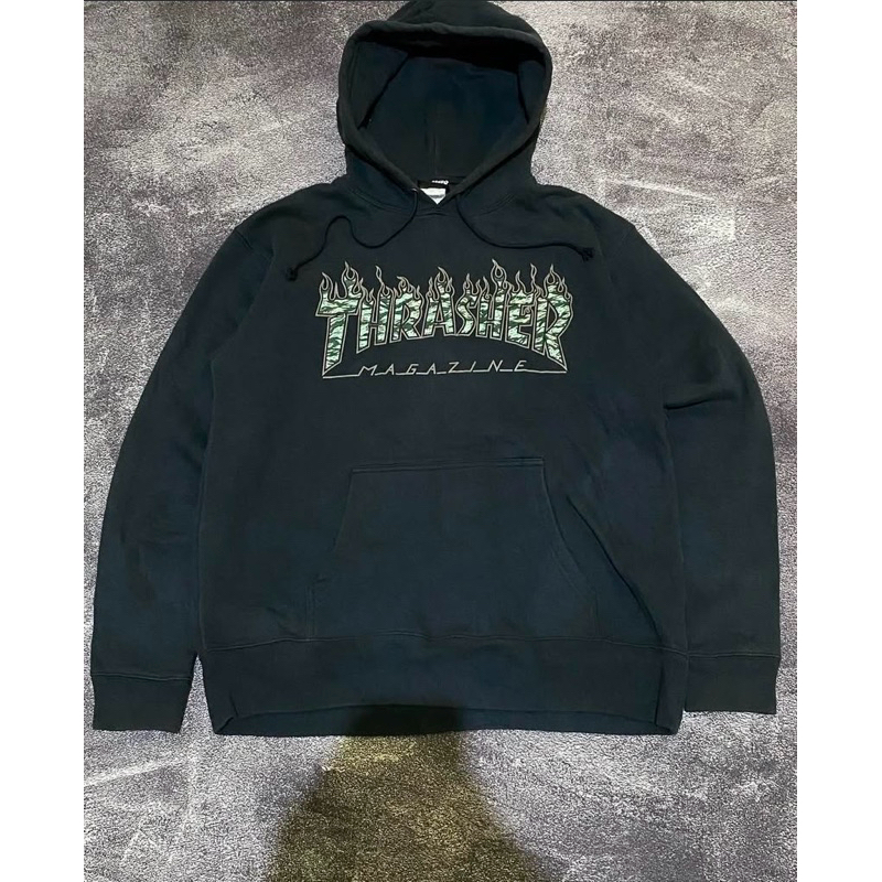 Thrasher Hoodie Camo Tiger Flame