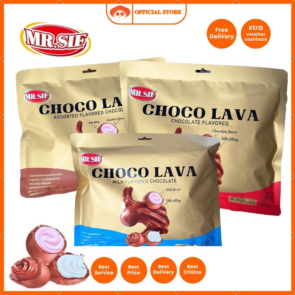 

MR.SIF CHOCOLAVA / CHOCO LAVA Assorted Milk Chocolate 200g Ailisha Choco Lava Bola Cokelat Bulat Isi Lava Rasa Milk Strawberry Coklat Susu