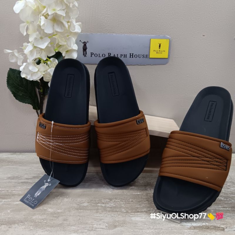 【Bisa COD/100% Original/Art LATTO】Sandal Pria POLO RALPH HOUSE/Sandal Casual Pria/Sandal Slide/Sanda