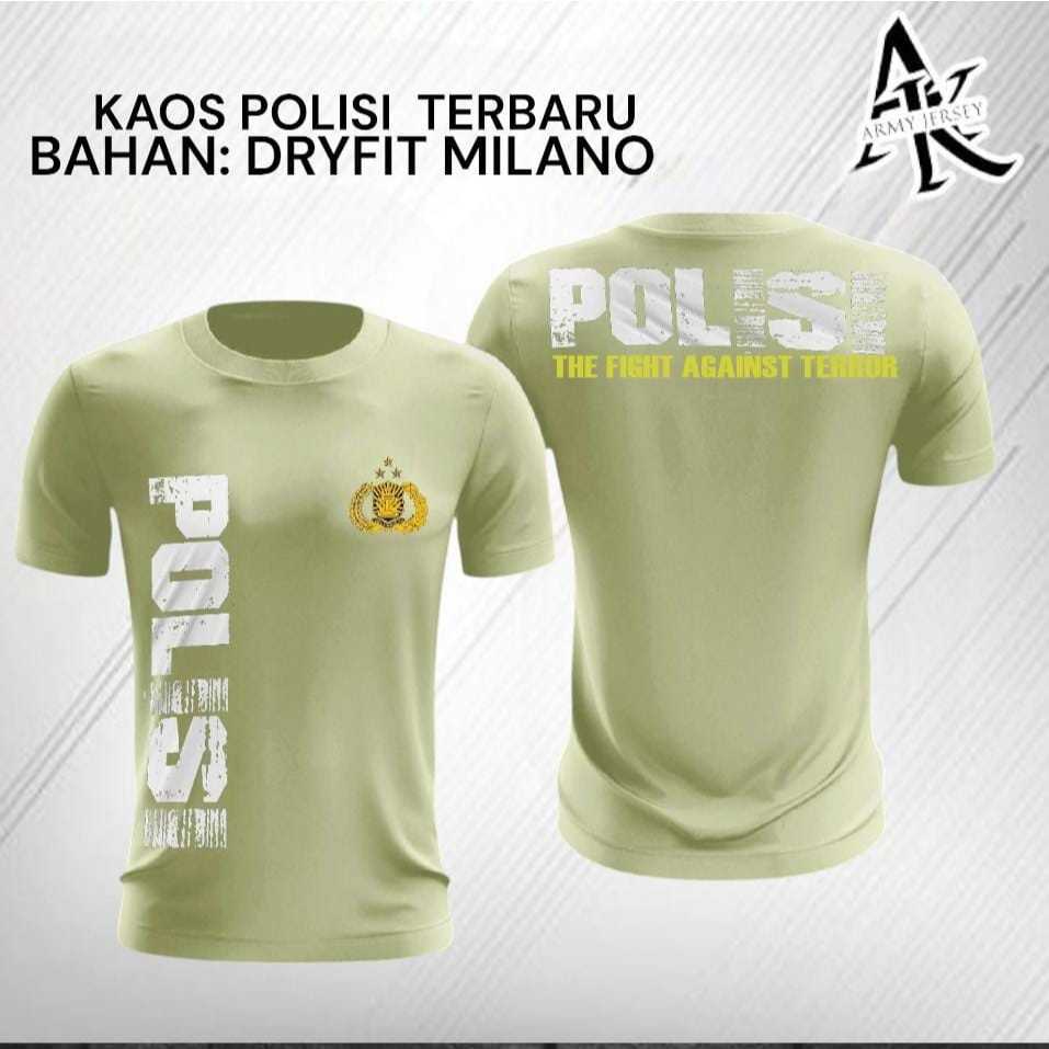 Kaos Polisi/ Kaos Polisi Bahan Dryfit Milano / Kaos jersey Polisi Bisa COD