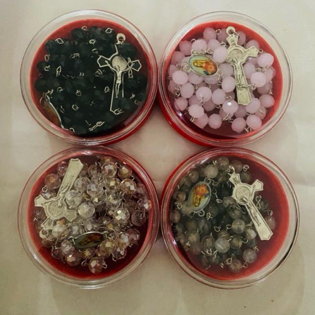 Kalung Rosario Katolik Varian Warna Besar 8mm