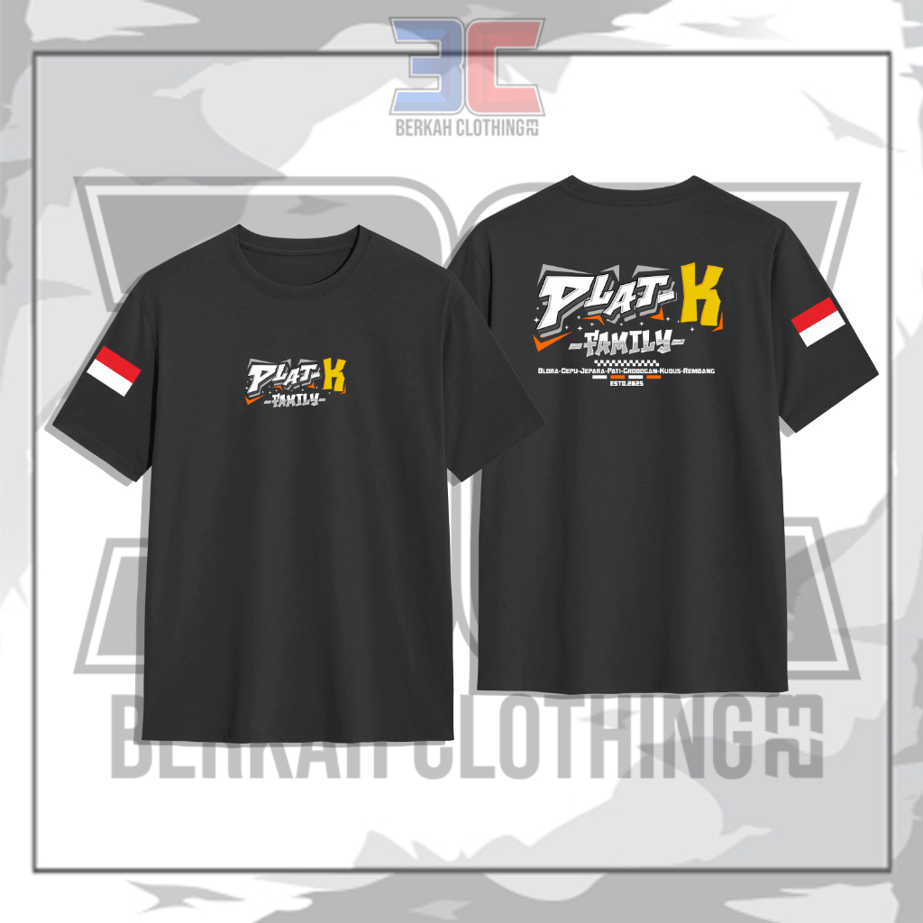 Kaos T-Shirt Plat K Familly Blora-Cepu-Jepara-Pati-Grobogan-Kudus-Rembang