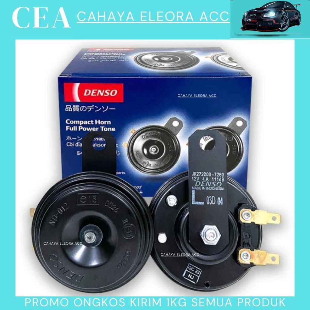 Klakson Innova Fortuner Asli DENSO Compact Fullpower Tone isi 2 - KLAKSON MOBIL DENSO
