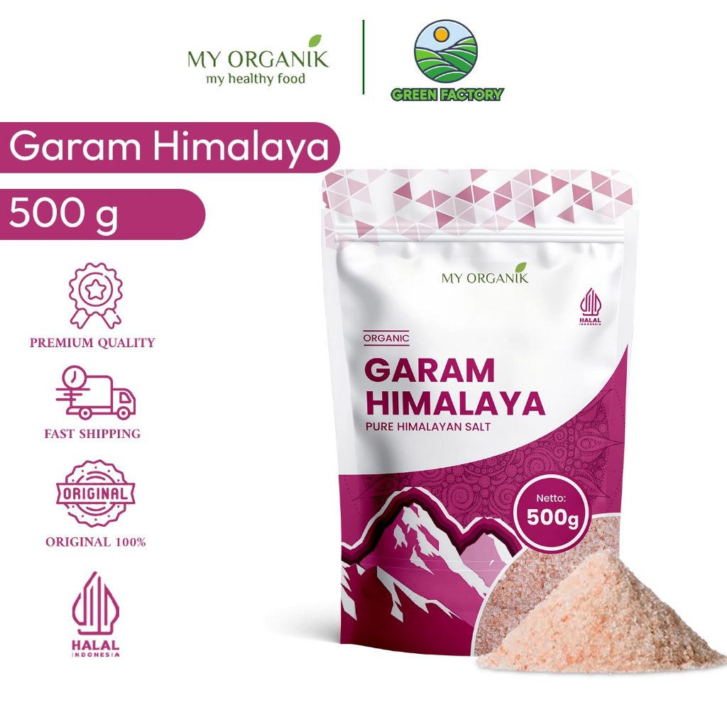 

My Organik Garam Himalaya 500gr Pink Himalayan Salt Original Premium