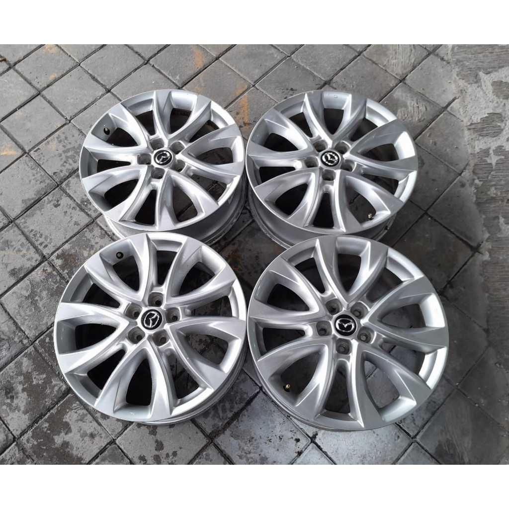 VELG OEM MOBIL BEKAS COPOTAN ORI STD MAZDA CX5 RING 19 LEBAR 7,5 PCD 5X114 SILVER BISA BUAT CRV ALPH