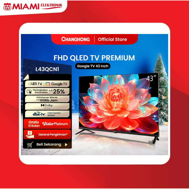 Changhong L43QCN1 QLED TV 43 inch FHD Google Smart TV Digital TV