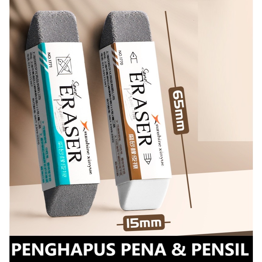 

Sand eraser Penghapus pasir Pena Polpen ballpoint pulpen tinta cair gel original import pensil spidol kasar berbutir alat sekolah anak sd smp sma