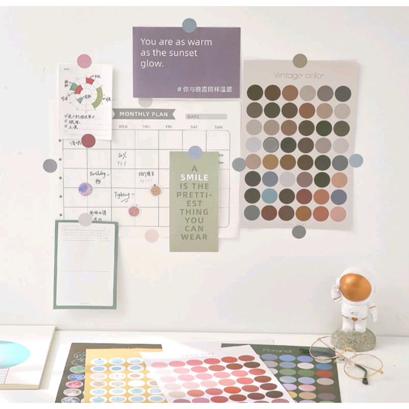 

[TGV004] 10 dot - Sticker Dot / Washi Tape / Selotip Washi / Deskorasi Scrapbook / Journal Kit / Jurnal Kit / Bujo Penpal Bullet