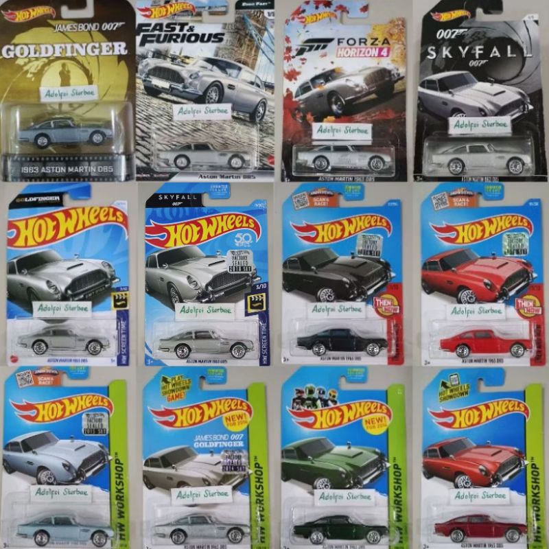 hotwheels hot wheels 1963 aston martin 1963 DB5 factory sealed short card shortcard edisi forza hori