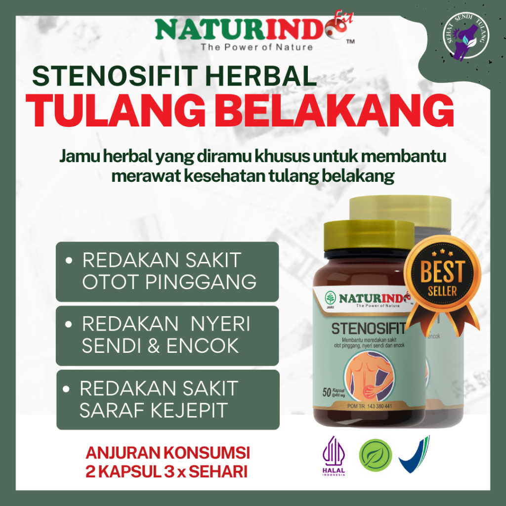 STENOSIFIT OBAT SAKIT PINGGANG KAKI DAN BOKONG SARAF KEJEPIT OBAT HERBAL
