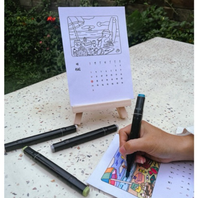 

Kalender 2025 | Healing Coloring Calendar | Desk Calendar | Kalender Meja Estetik | Kalender Estetik