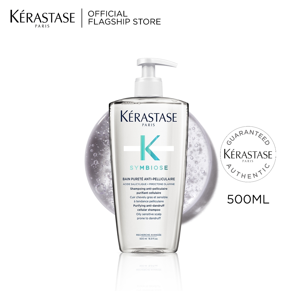 Kerastase Bain Purete Symbiose 500ml Anti Dandruff Shampoo (Oily Dandruff) - Shampoo Anti Ketombe (B