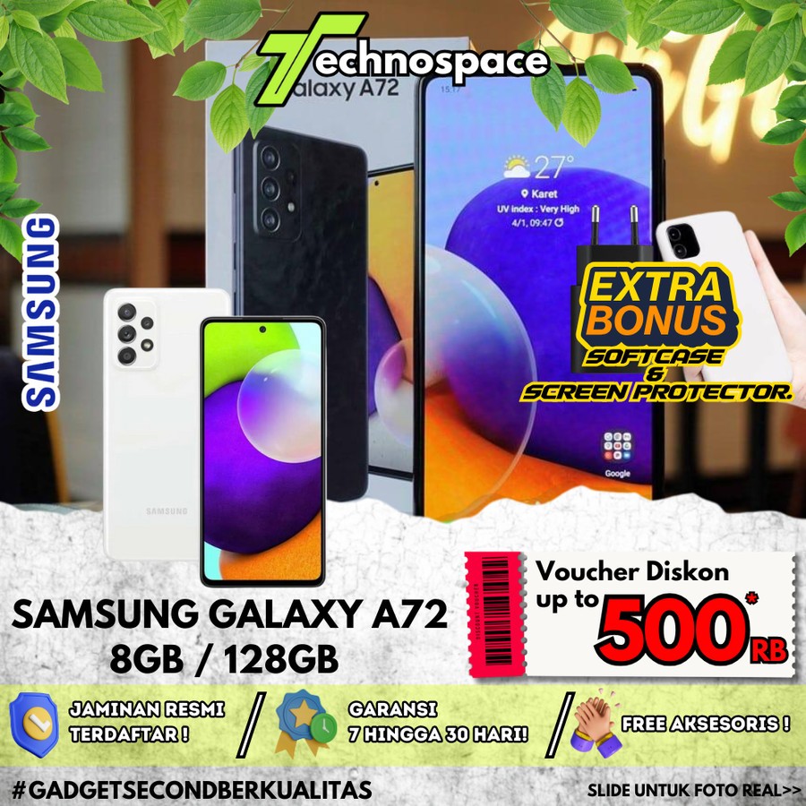 Samsung A72 8/128 GB Garansi SEIN Samsung Indonesia Second Bekas Ori