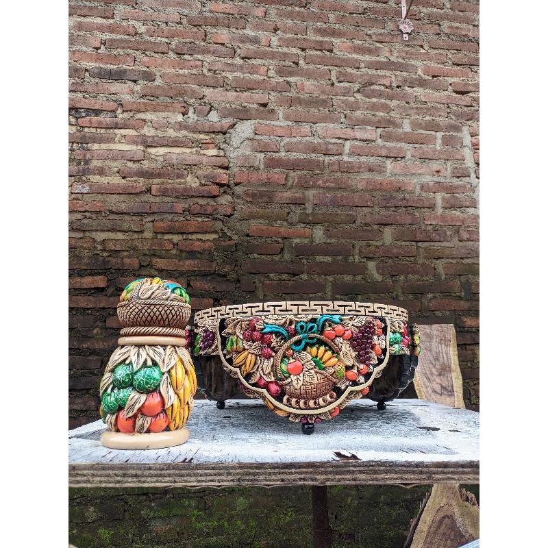Tebok Lovebird sogon ukiran buah