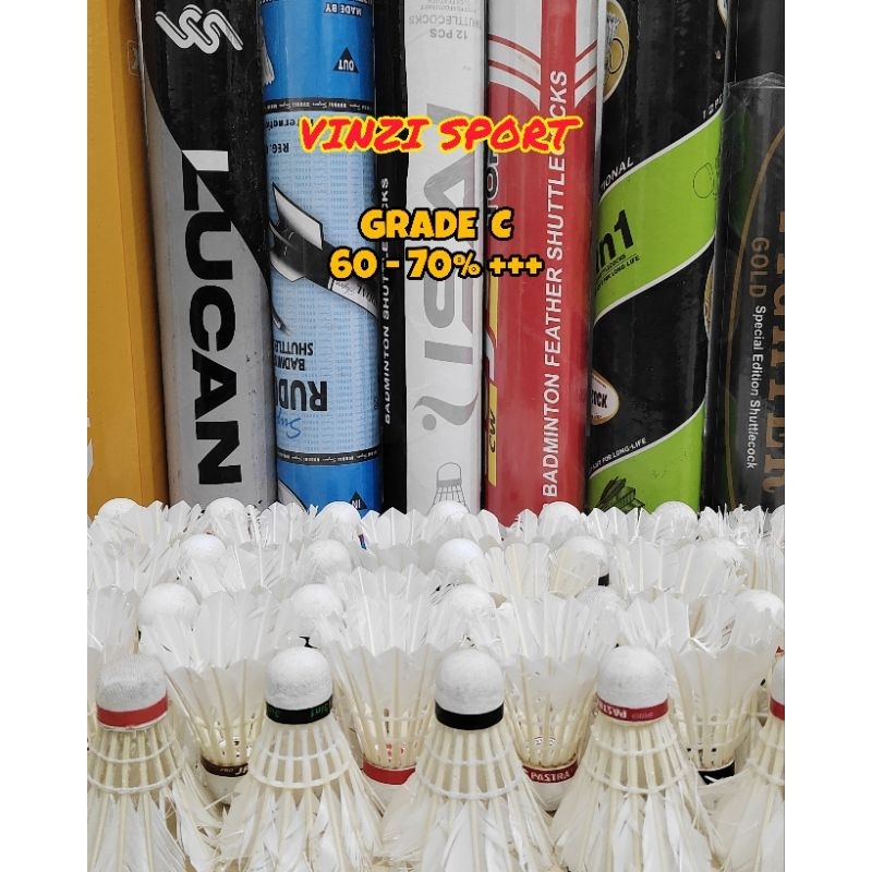 READY STOCK  Shuttlecock / Kok Bulutangkis Bekas GRADE C (60-70% +++) || Kok Bekas Bulutangkis Berku