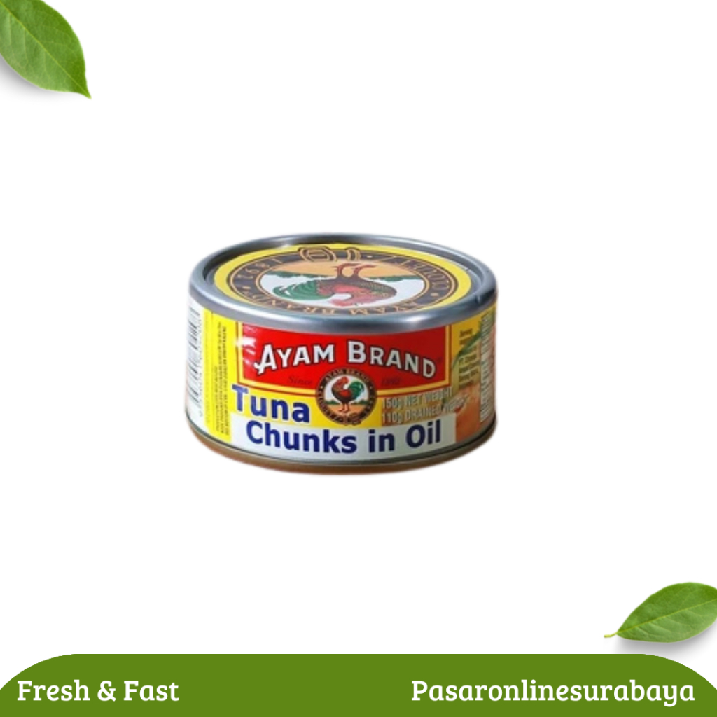 

Ayam Brand Tuna Chunks in Oil 150 Gr Tuna Kaleng