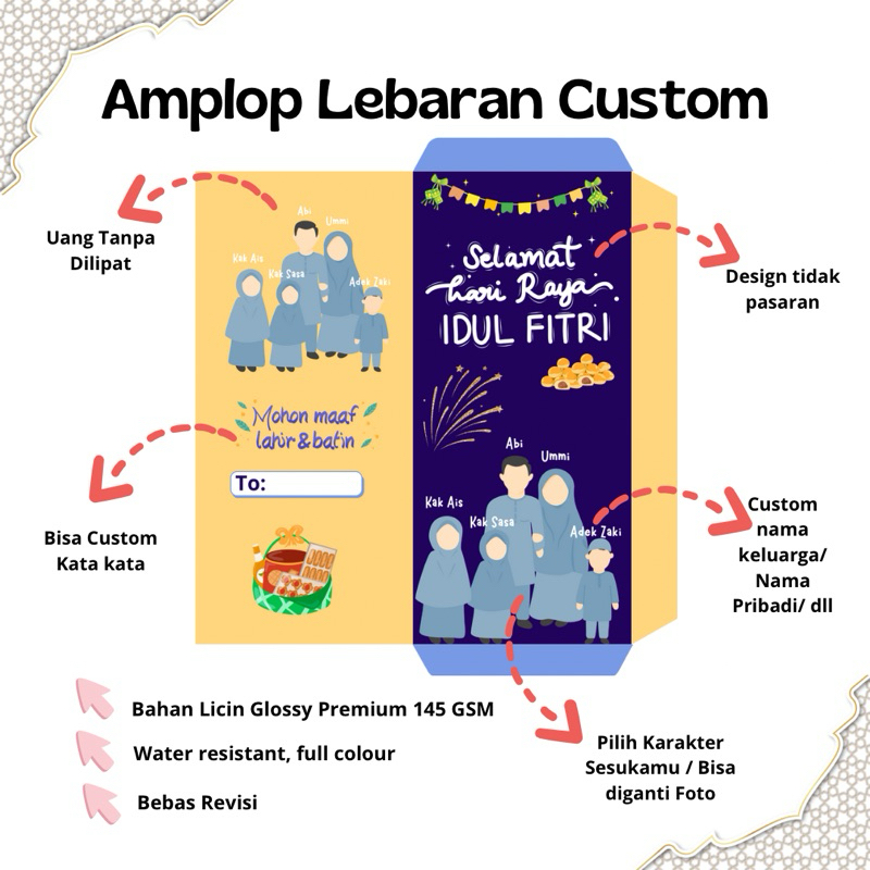 

isi 10 Amplop lebaran custom angpou lebaran amplop idul fitri angpou idul fitri