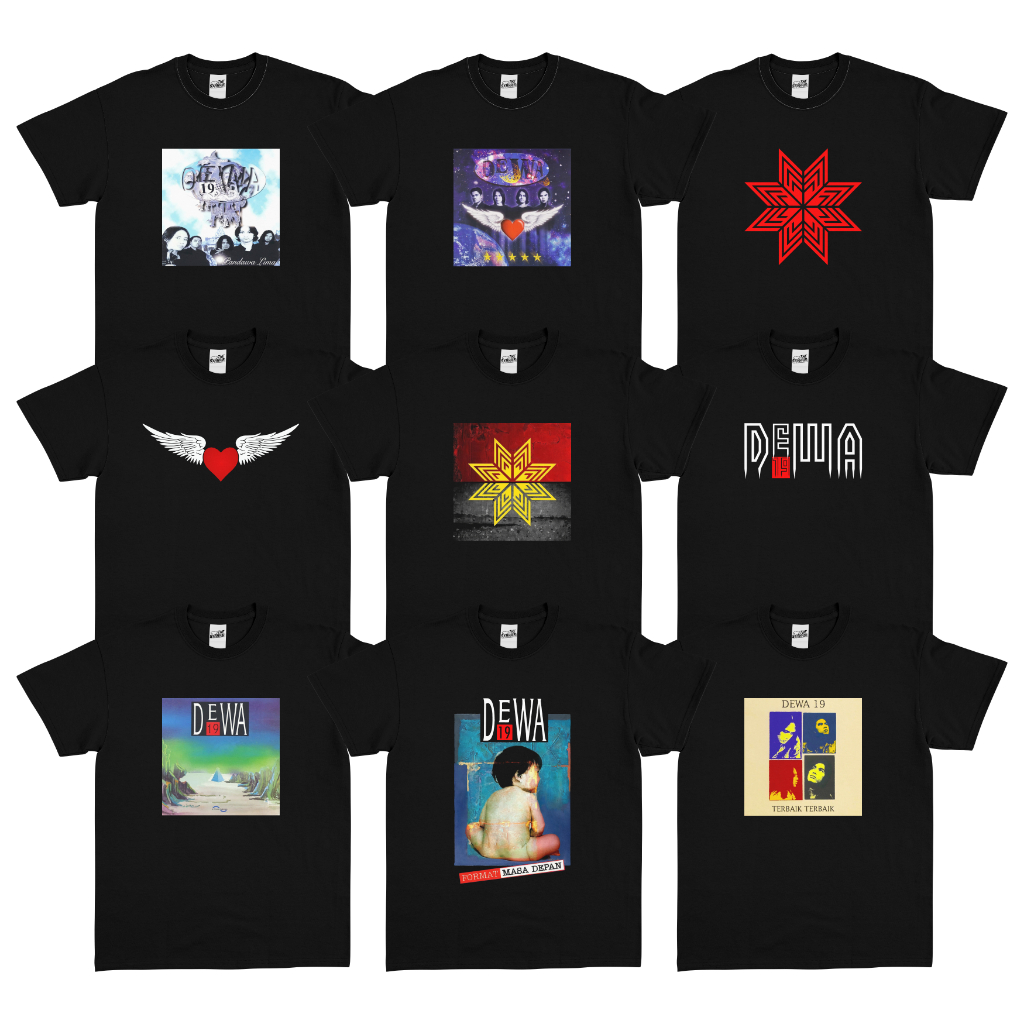 Kaos Merch Musik Album Dewa 19 Baru Merch Cotton Combed Unisex Lengan Pendek Distro Bootleg