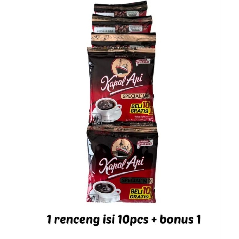 

Kopi Kapal Api Spesial Mix 1 renteng isi 23gr×10sachet