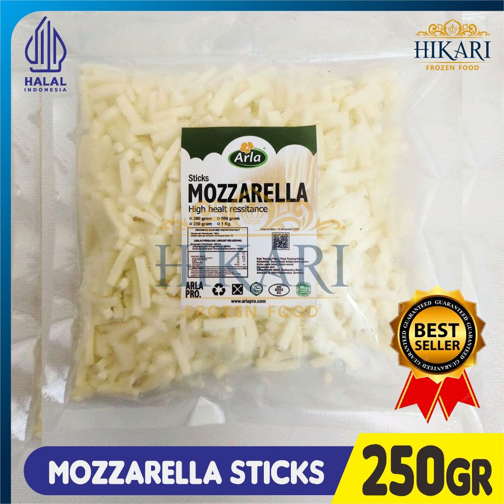 

Arla Keju Mozzarella Sticks - Repack 250GR - Halal New EXP