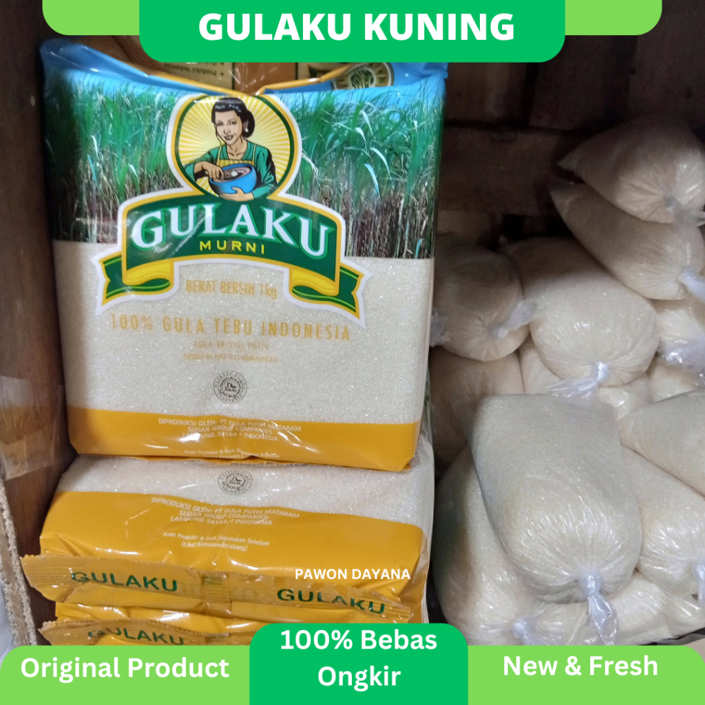 

Gulaku Kuning 1kg / Gula Pasir / Gula Putih/ Gulaku Tebu Kuning