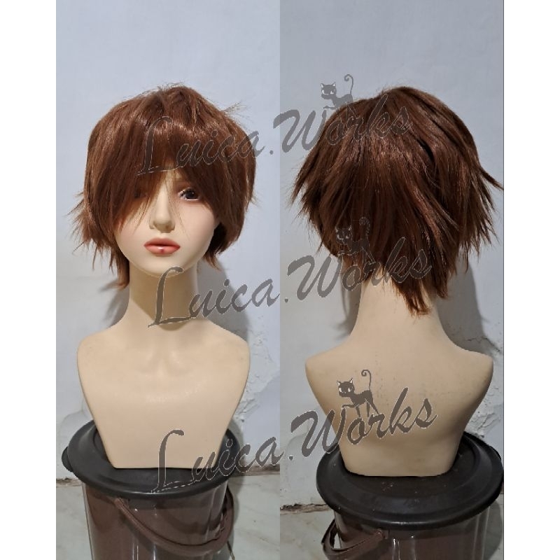 Wig Cosplay Base Cowok Coklat Brown Kuning Blonde NEW