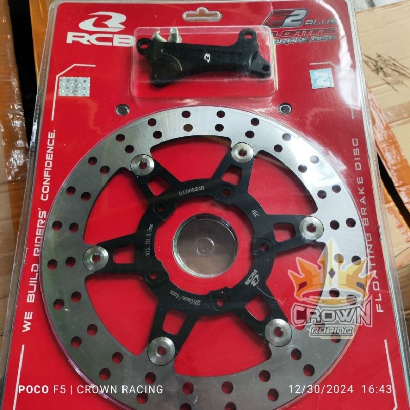 Piringan Cakram Discbrake RCB E2 Plus Floating Bracket Vario 150 New