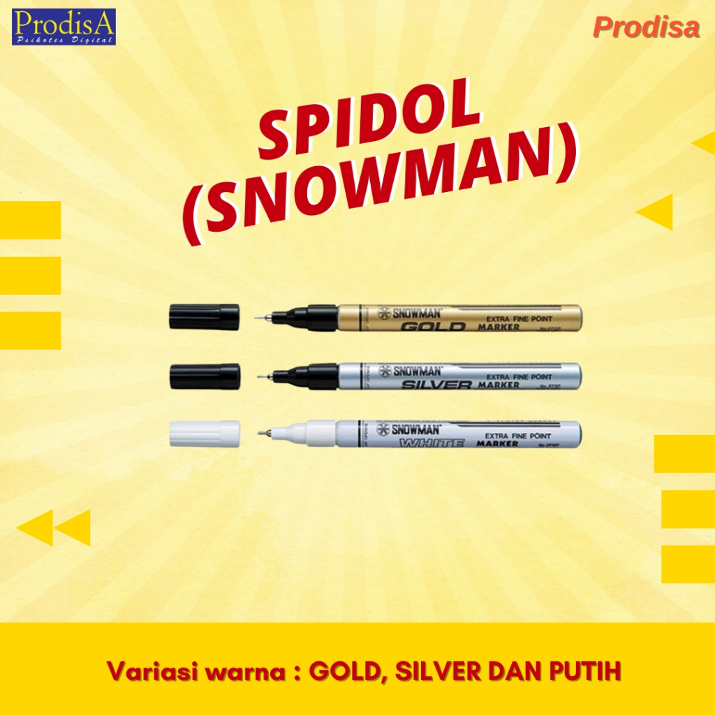 

spidol snowman (Gold, silver, putih)