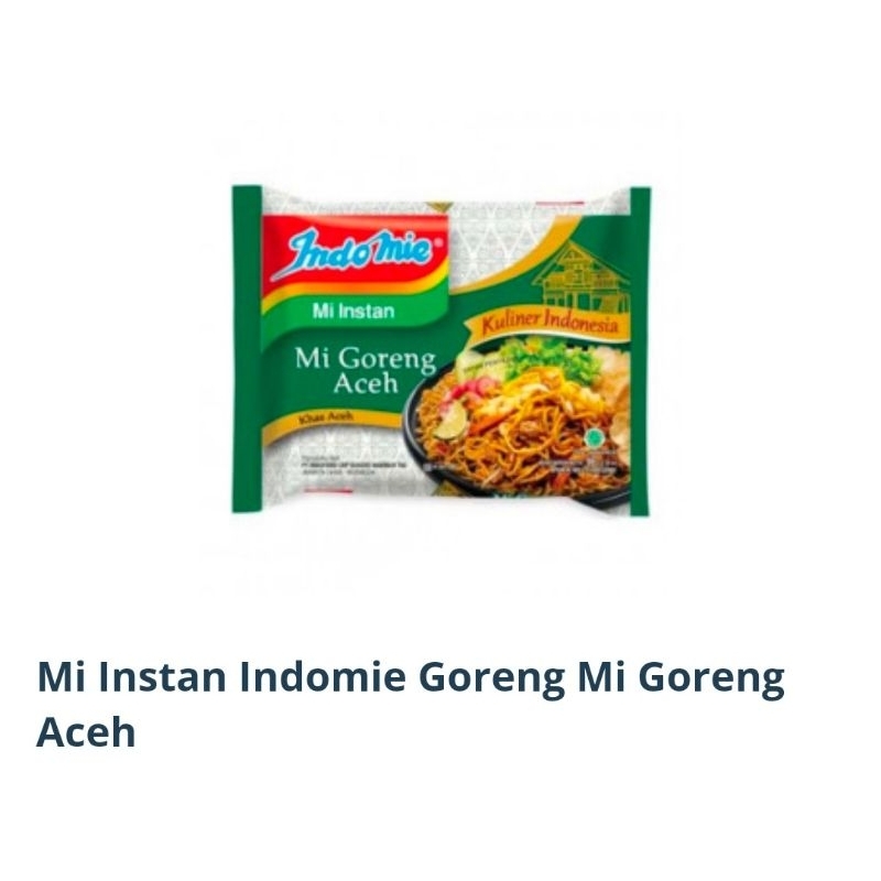 

Mi Instan Indomie Goreng Aceh