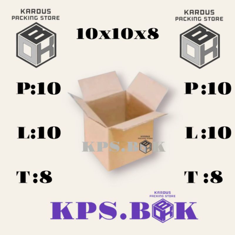 

Kardus box packing 10x10x8
