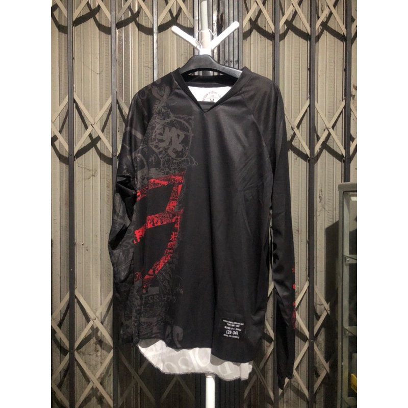 Jerset Jersey set celana Trail trabas motocross shift original white black