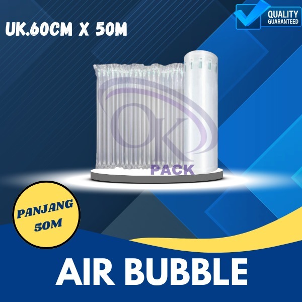 

INFLATABLE AIR BUBBLE 60cm X 50m Cushion Wrap Fo-Air / Bubble Wrap Angin Tebal Roll / Poly Air