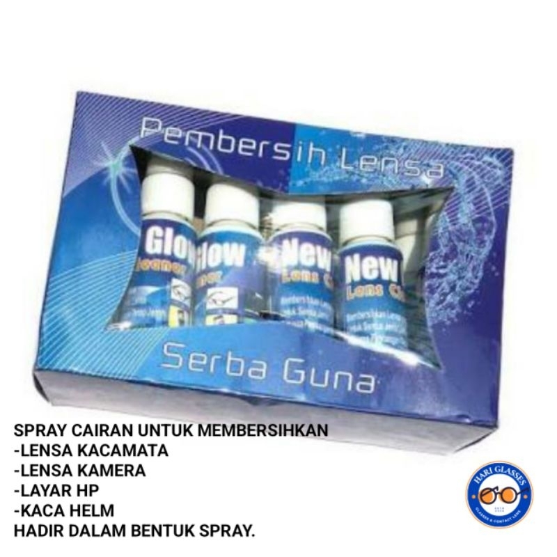 Pembersih Kacamata Lensa Cleaner Mode Spray Cairan Pembersih Lensa Serba Guna NEW GLOW 30 ML < 1 BOX