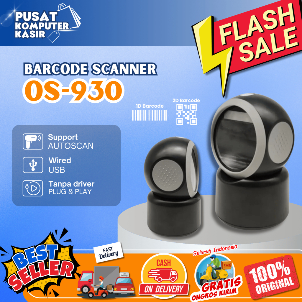 IWARE -  BARCODE SCANNER IWARE OMNI 2D OS-930 USB