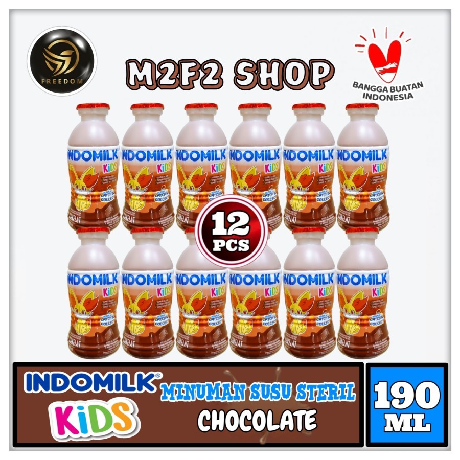 

Susu Indomilk Steril Botol Pet Cokelat | Chocolate - 190 ml (Kemasan 12 Pcs)