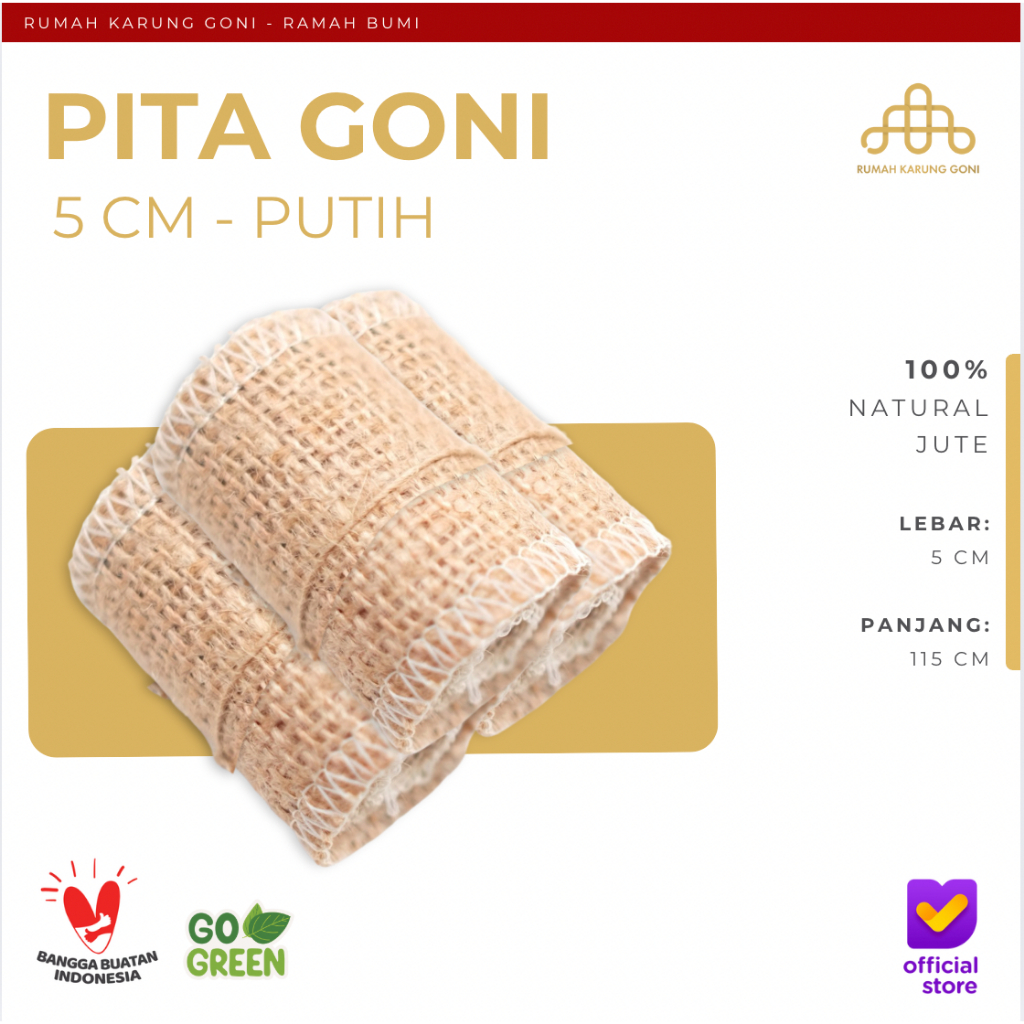 

Pita Goni Obras Putih 5 x 115 cm - Pita Dekorasi Pernikahan - Pita Seserahan - Pita Ornamen