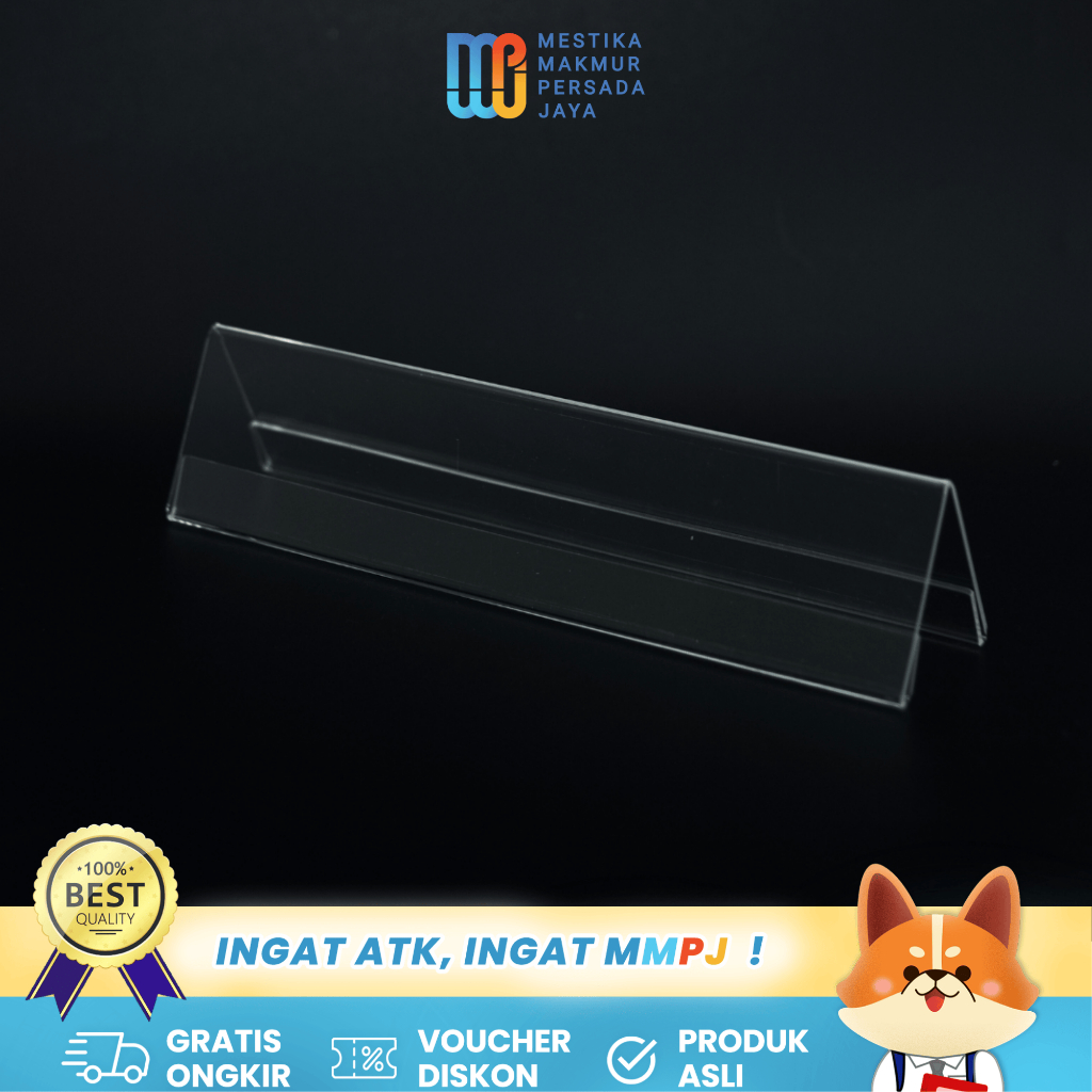 

Acrylic Double Sided Sign Holder 6X6X25 Cm Tempat Papan Nama Meja Akrilik Multifungsi 5839511