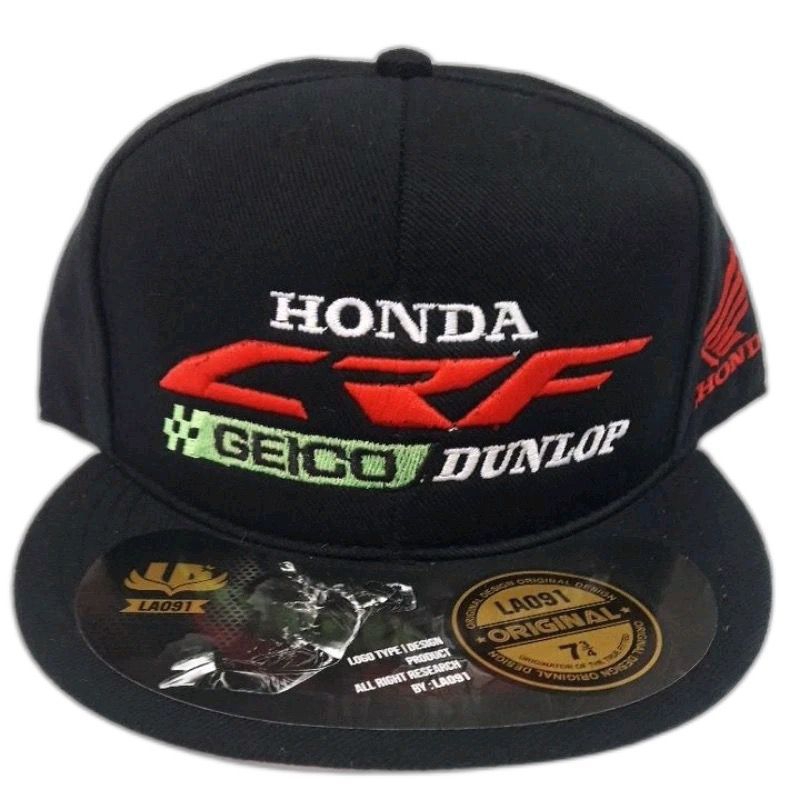 TOPI SNAPBACK RACING HONDA CRF FULL BORDIR ORIGINAL PREMIUM