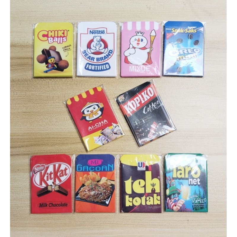 

10Pcs Amplop Lebaran Uk Mini Siap Pakai Motif Snack
