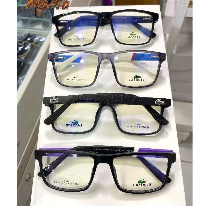 koleksi Kacamata LACOSTE pria bahan plastik Premium, Kacamata Laki-laki Antiradiasi,Bisa Buat minus/