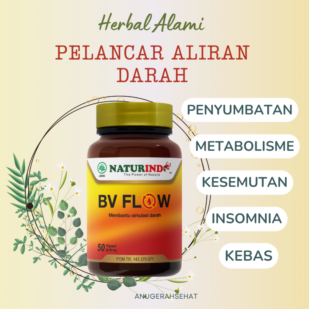 obat pengencer darah kebas kesemutan kram bv flow naturindo